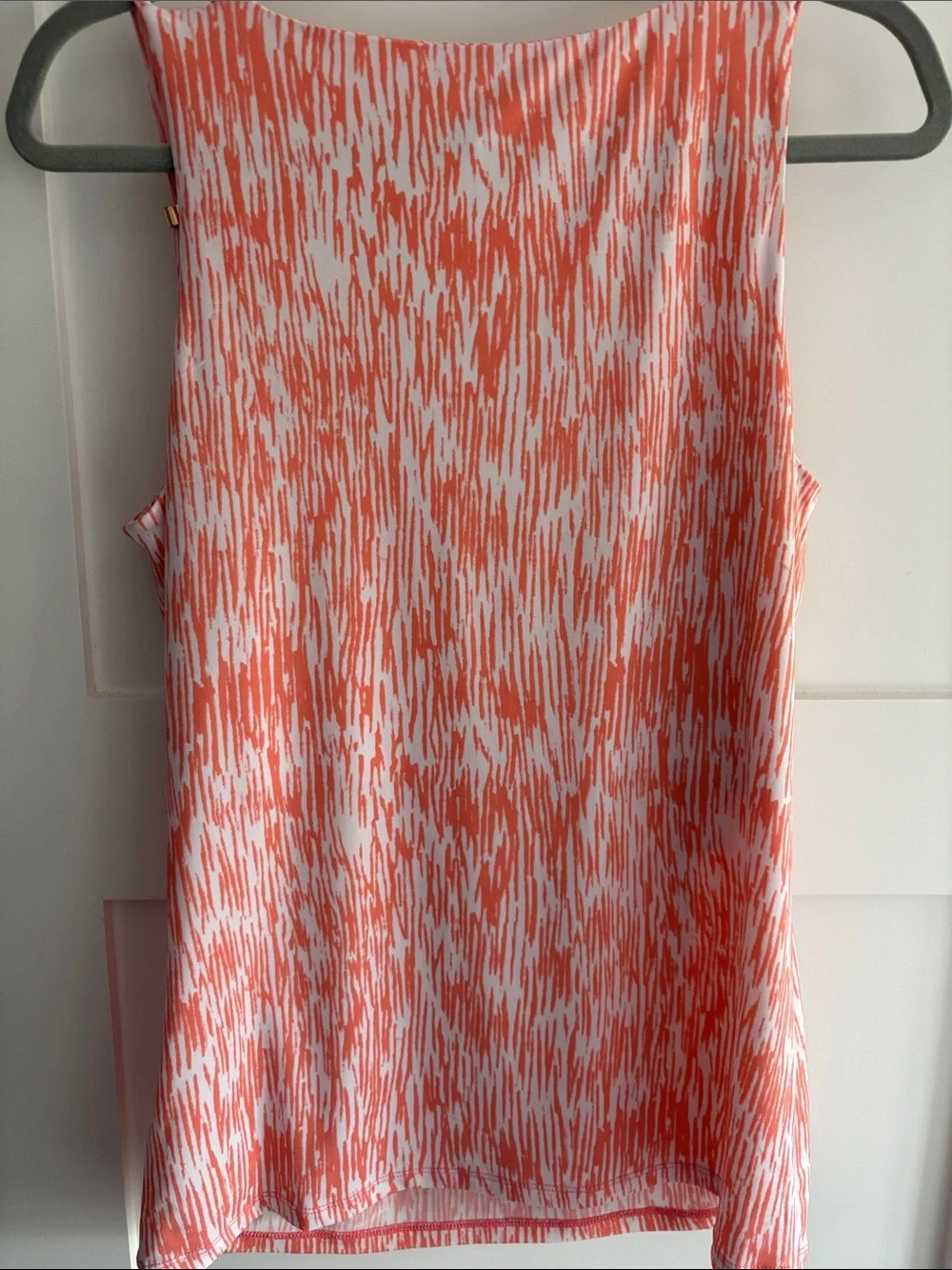 Michael Kors Coral and White Printed Camisole